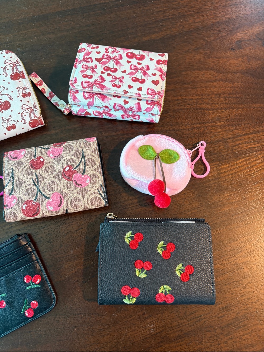 Cherry Wallet, Card Holder and Coin Purse Bundle - Picture 3 of 3